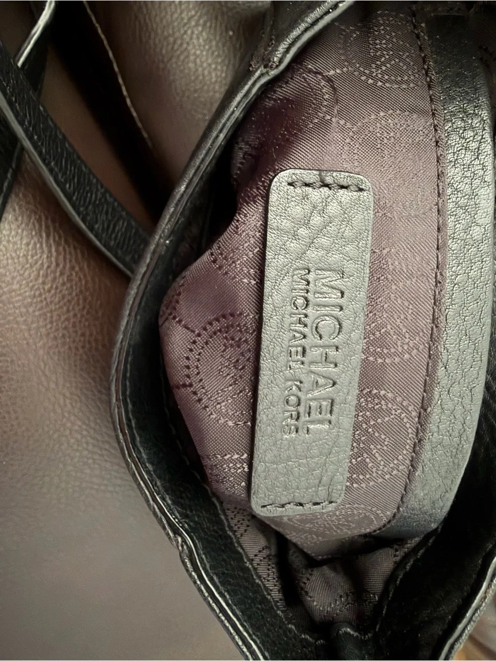 Vintage Michael Kors Charlton Small Crossbody Bag Black Pebbled Leather